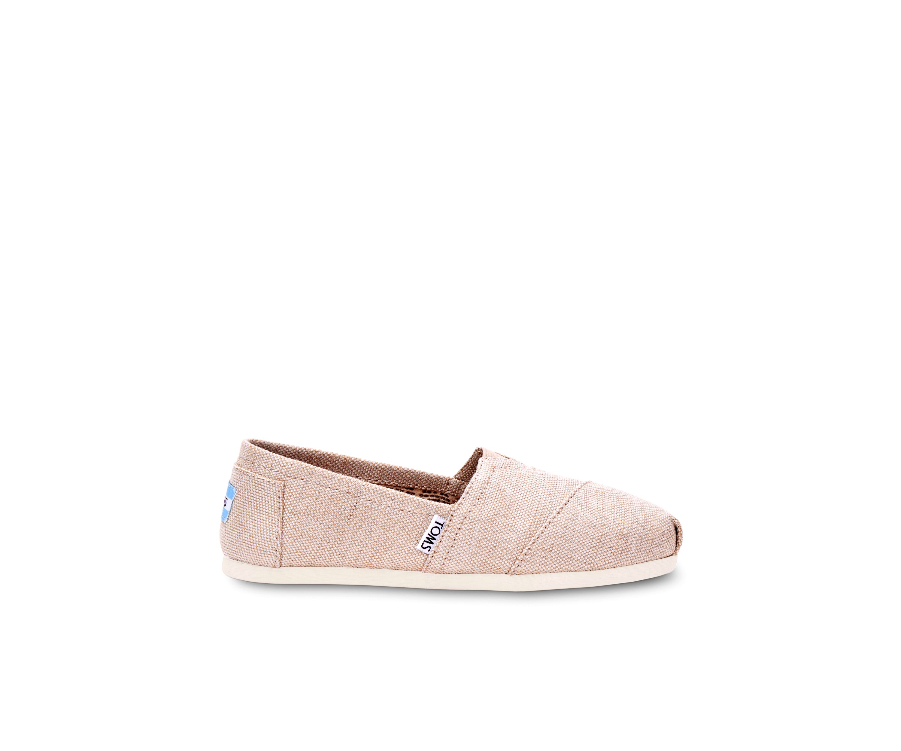 Natural Metallic Burlap Alpargata Shoes 