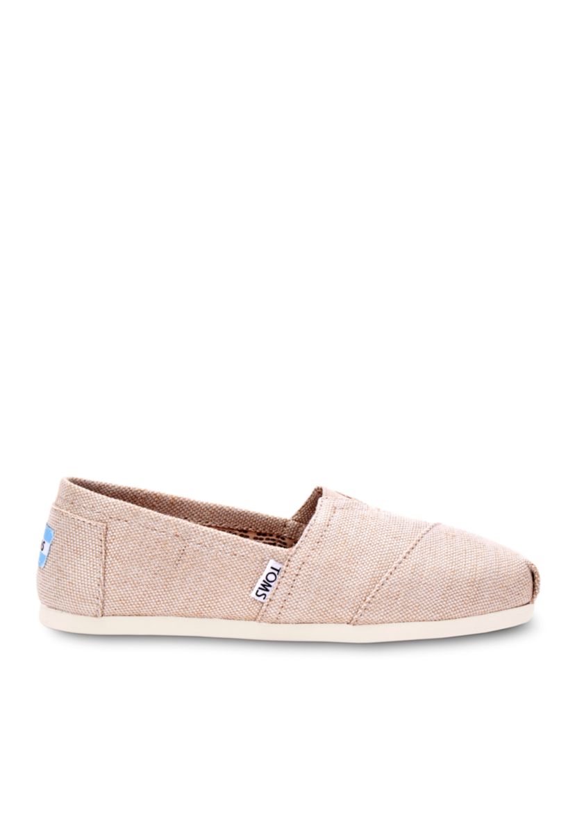 Natural Metallic Burlap Alpargata Shoes 