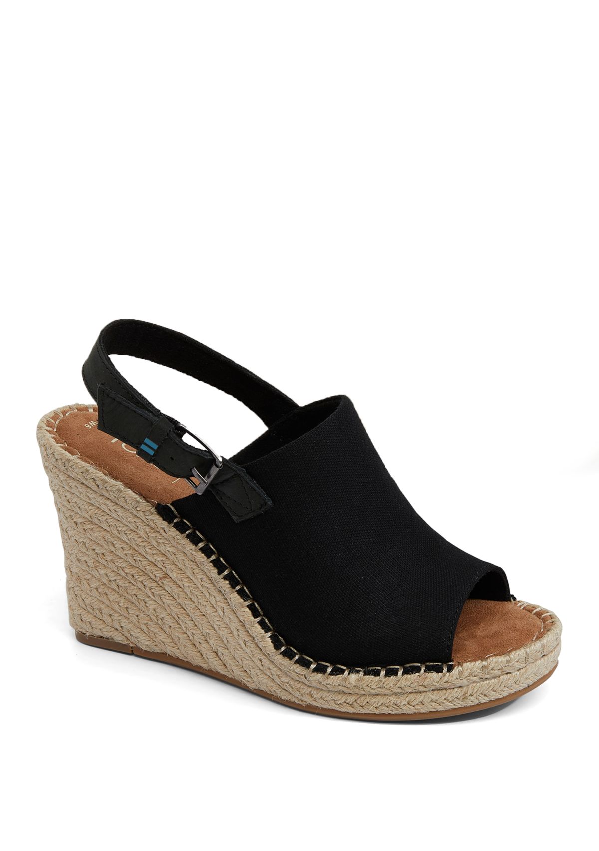Black Canvas Monica Wedges
