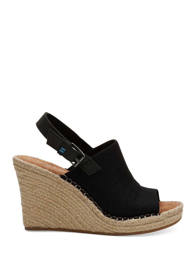 Black Canvas Monica Wedges