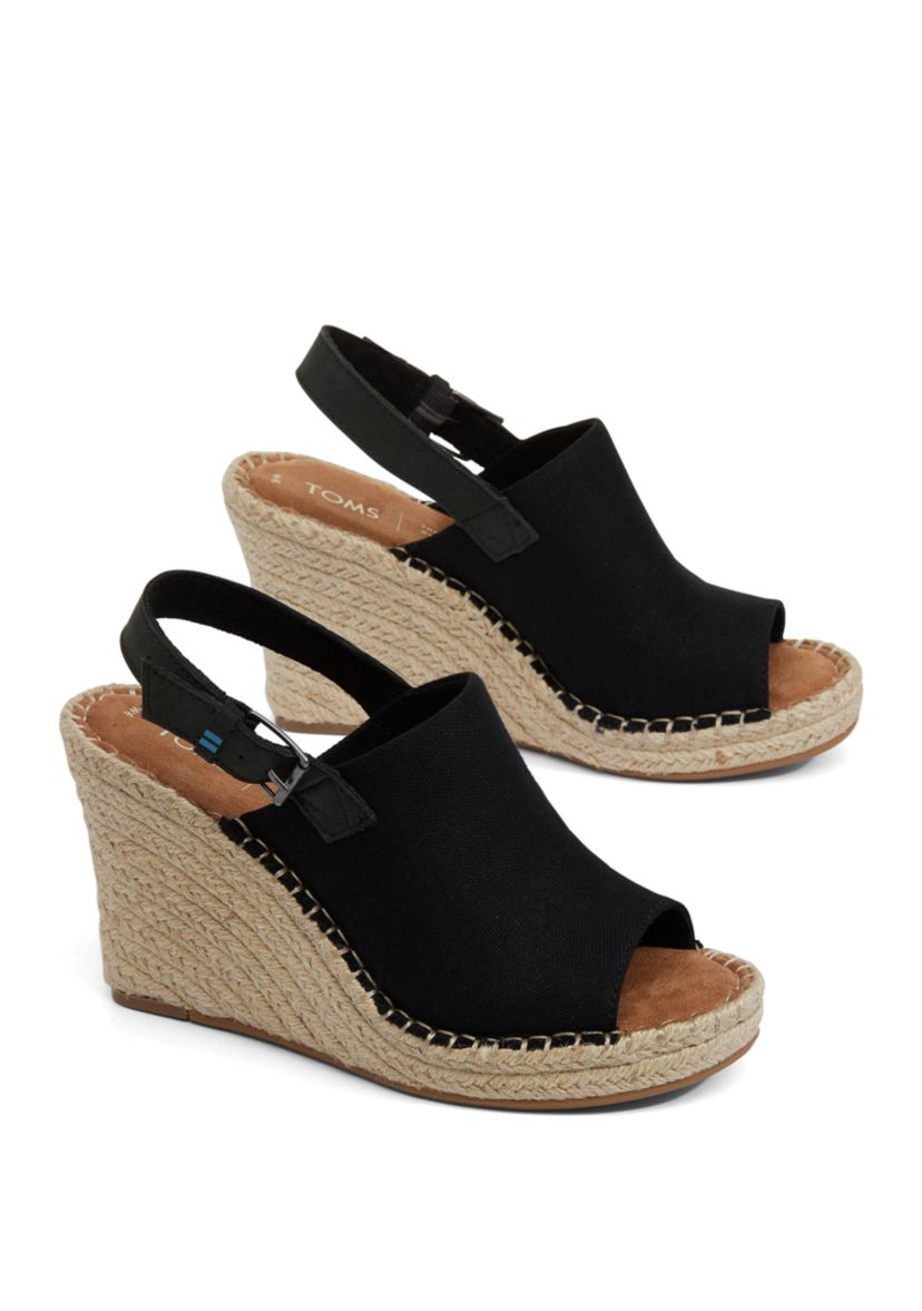 Black Canvas Monica Wedges