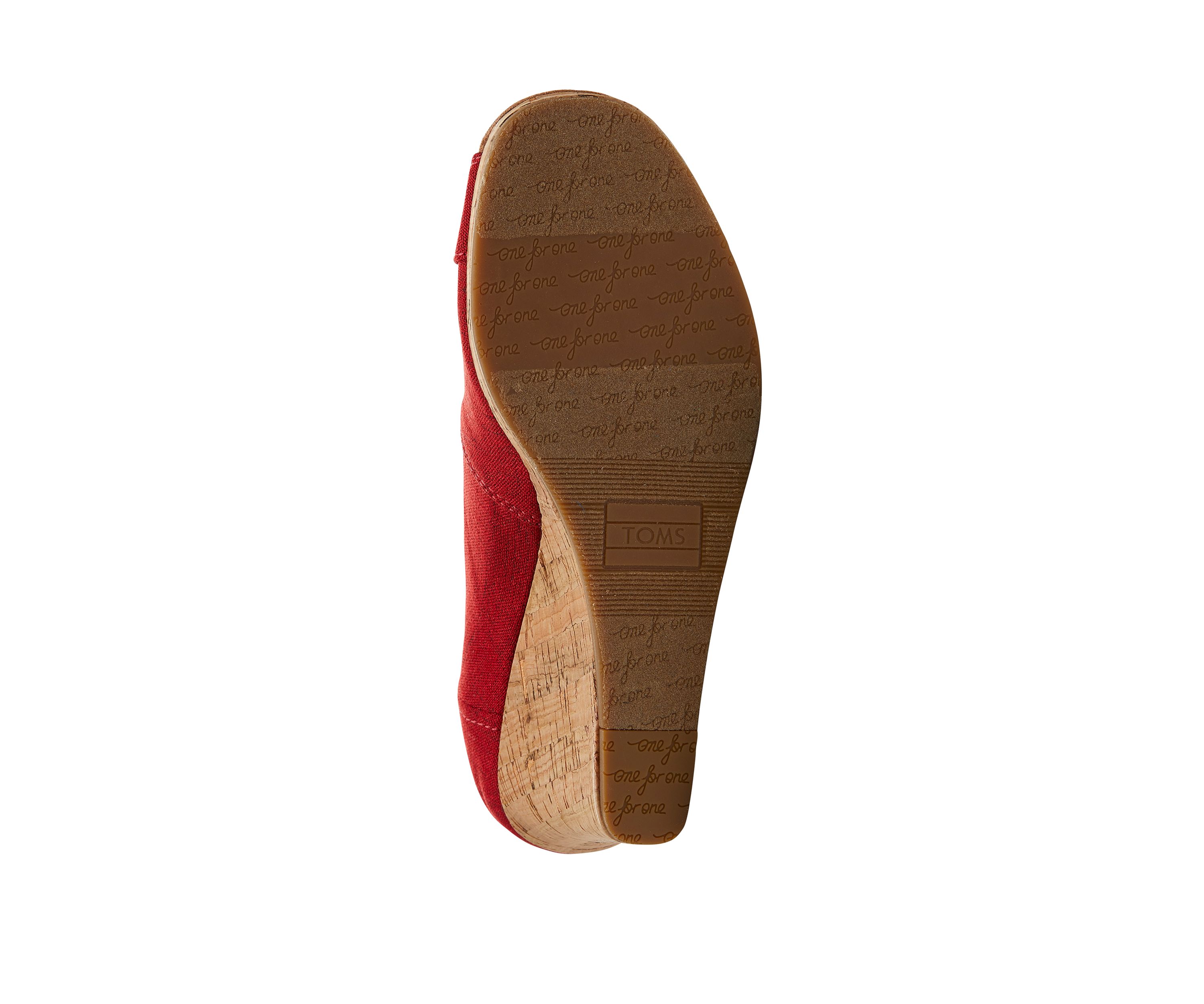 Red Crosshatch Classic Wedge Sandals