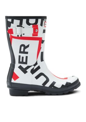 Hunter exploded logo outlet rain boots