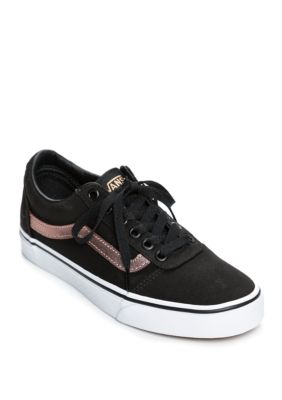 VANS® Ward Sneaker in Black and Rose Gold | belk