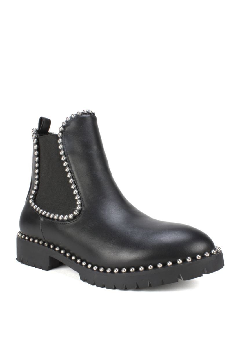 Shelley Studded Trim Ankle Boots