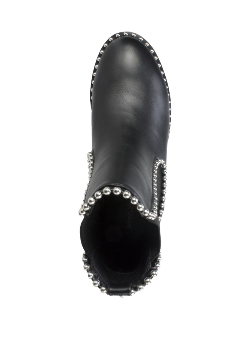Shelley Studded Trim Ankle Boots
