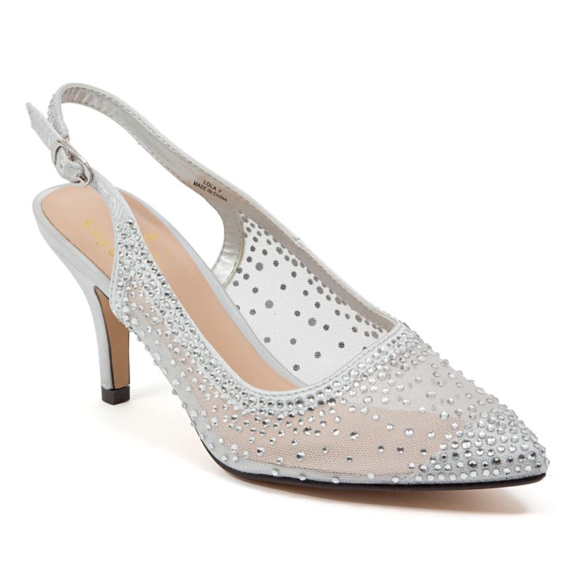 Lola, Rhinestone Mesh Dressy Sling Back