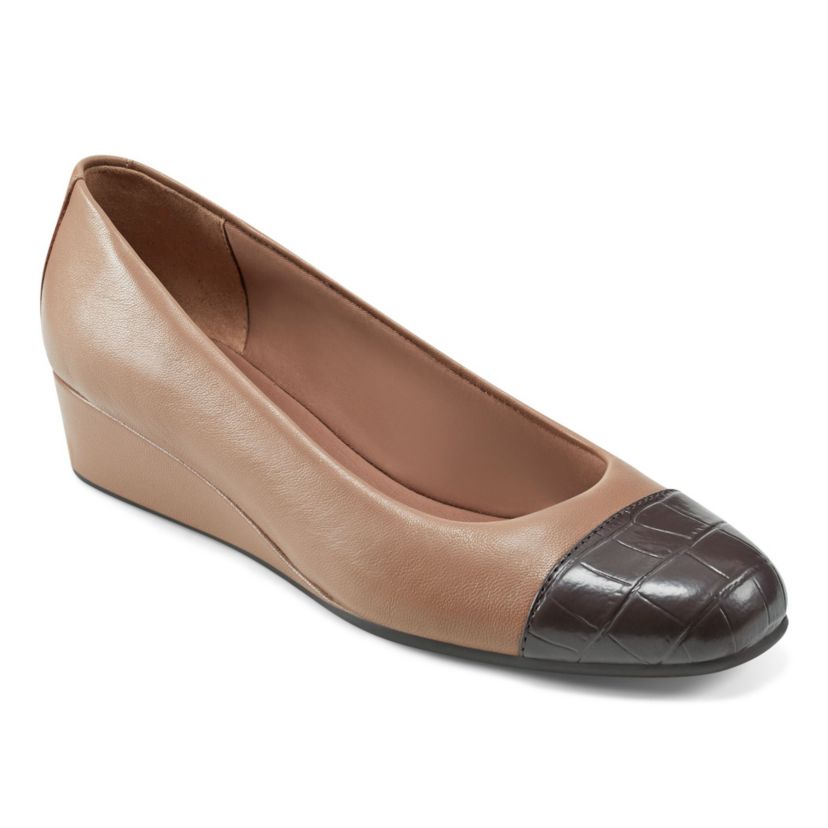 Gracey Square Toe Slip-on Wedge Dress Pumps