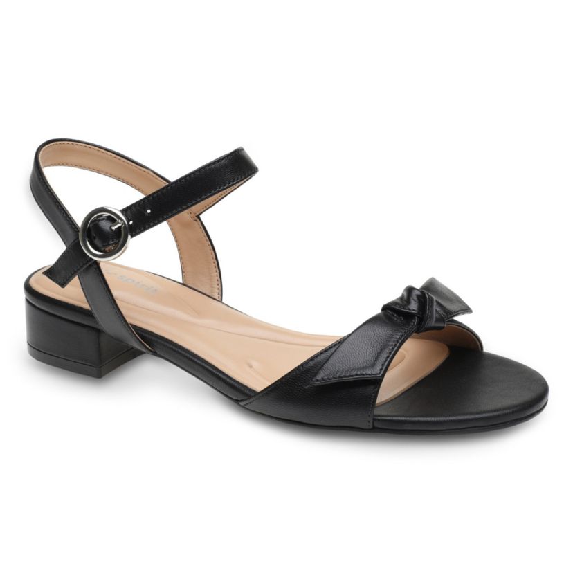 Ginova Round Toe Kitten Heel Dress Sandals