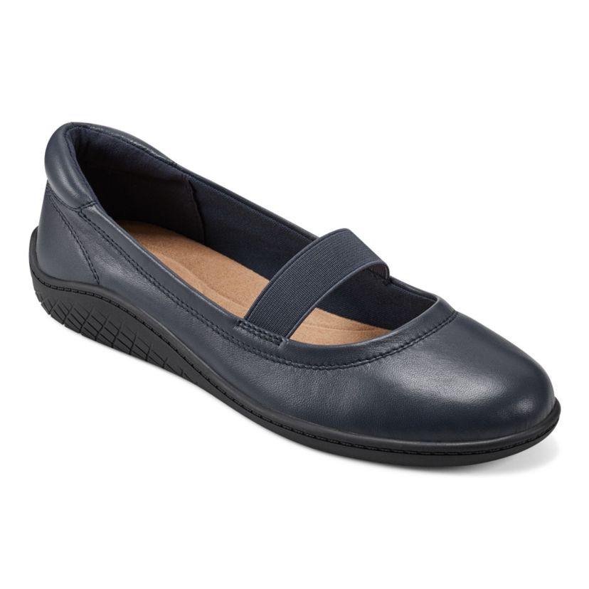 Golden Round Toe Casual Ballet Flats