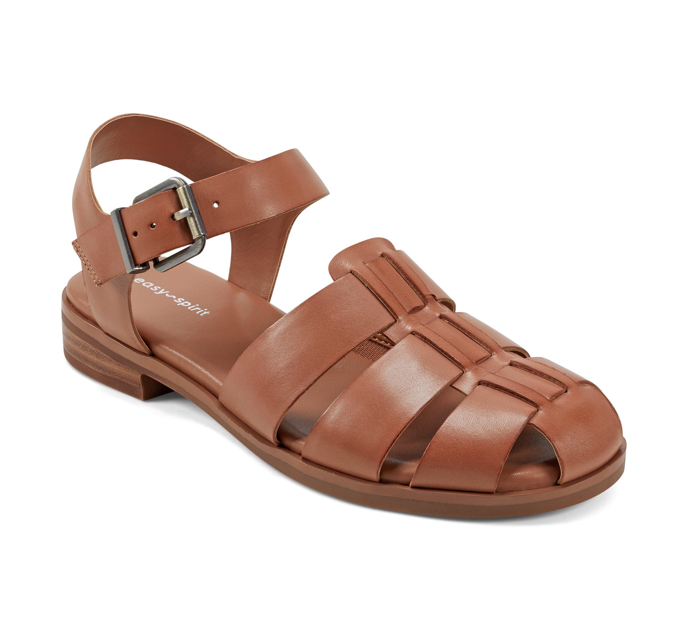 Gretty Round Toe Strappy Flat Sandals