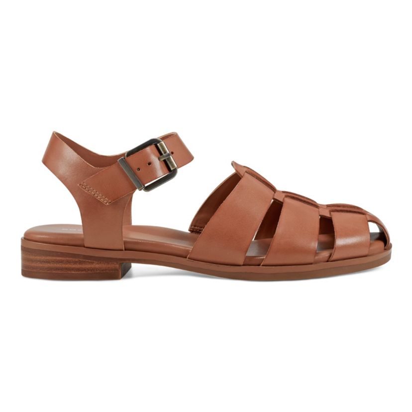 Gretty Round Toe Strappy Flat Sandals