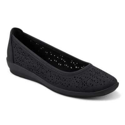 Easy Spirit Women's Alessia Casual Slip-on Ballet Flats, Black, 9N