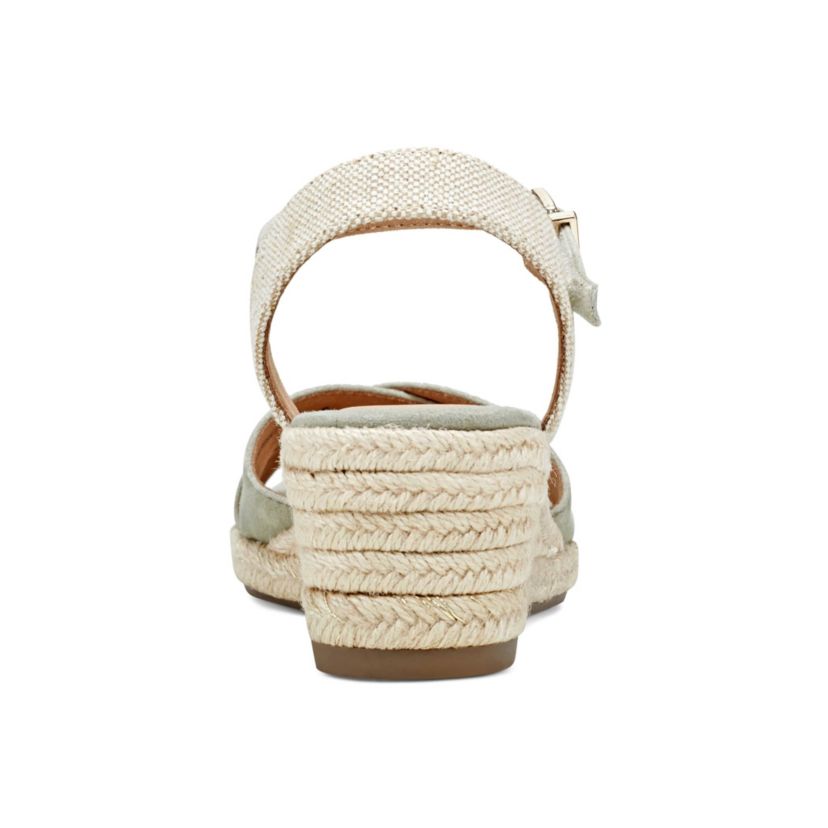 Shandra Ankle Strap Round Toe Wedge Sandals