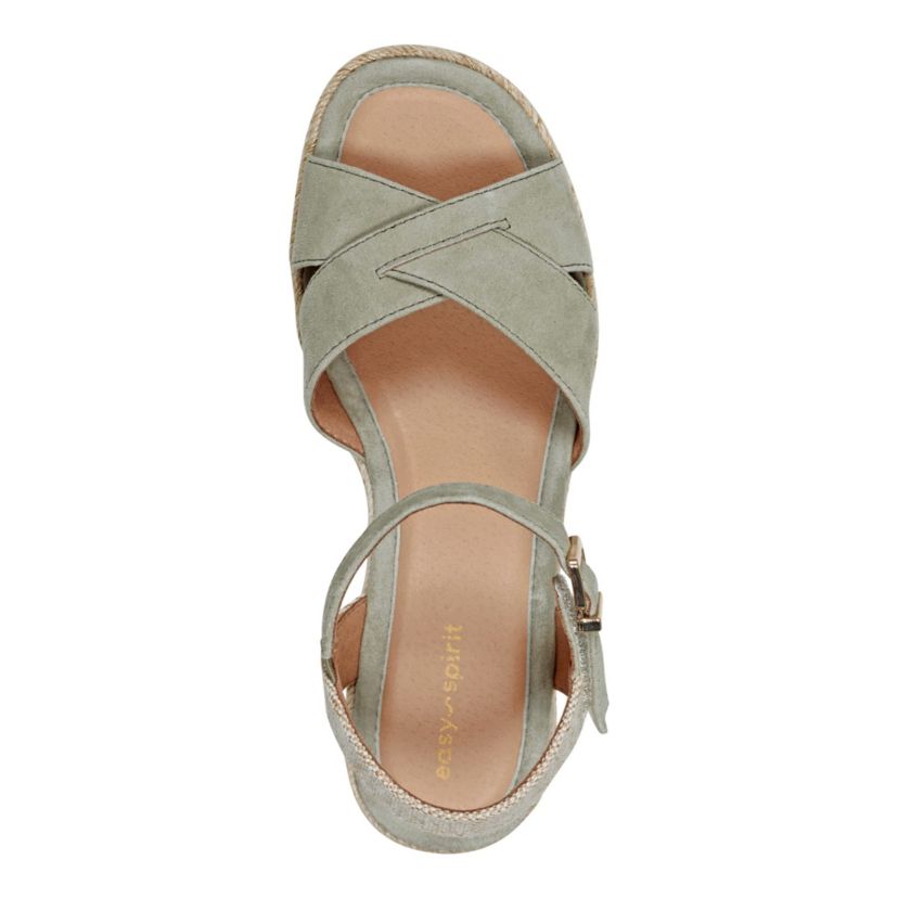 Shandra Ankle Strap Round Toe Wedge Sandals