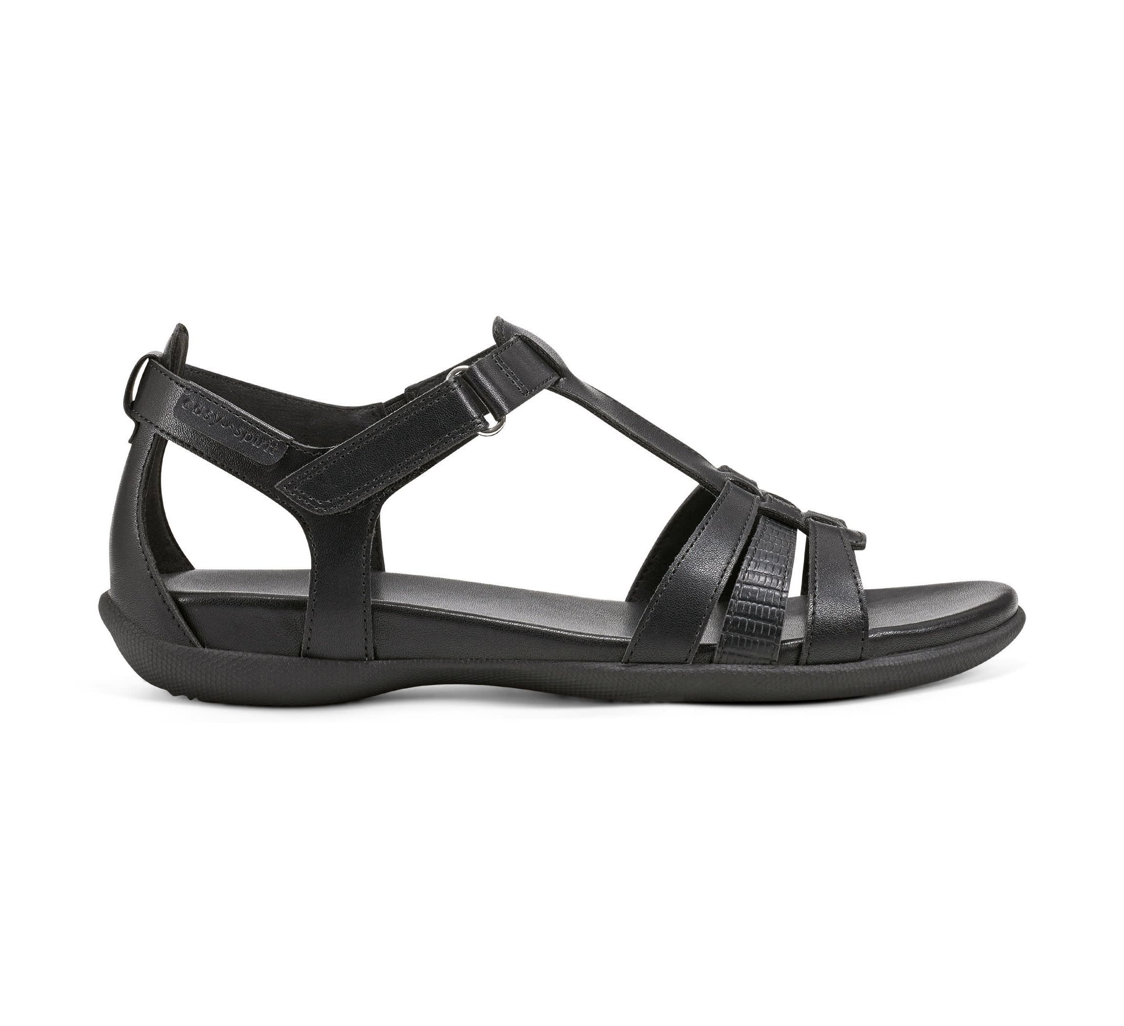 Leia Round Toe Strappy Flat Sandals