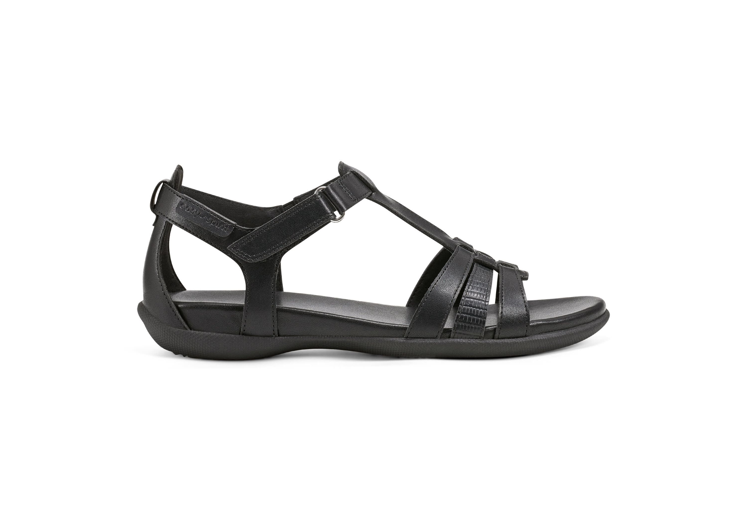 Leia Round Toe Strappy Flat Sandals