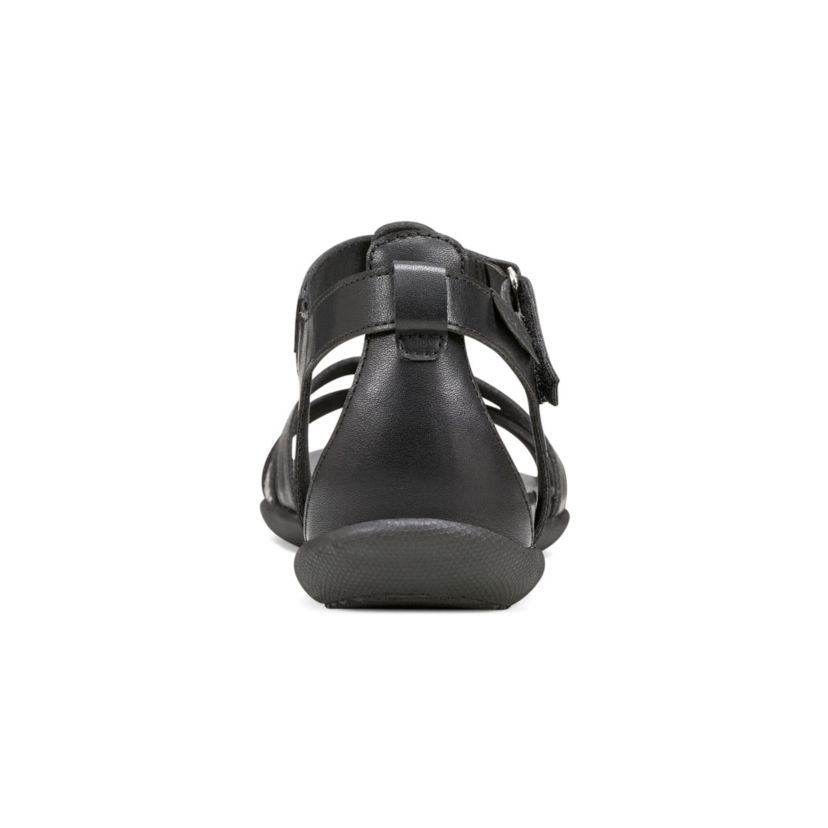 Leia Round Toe Strappy Flat Sandals