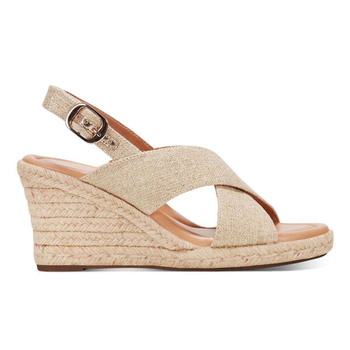 Ariane Open Toe Slingback Wedge Sandals