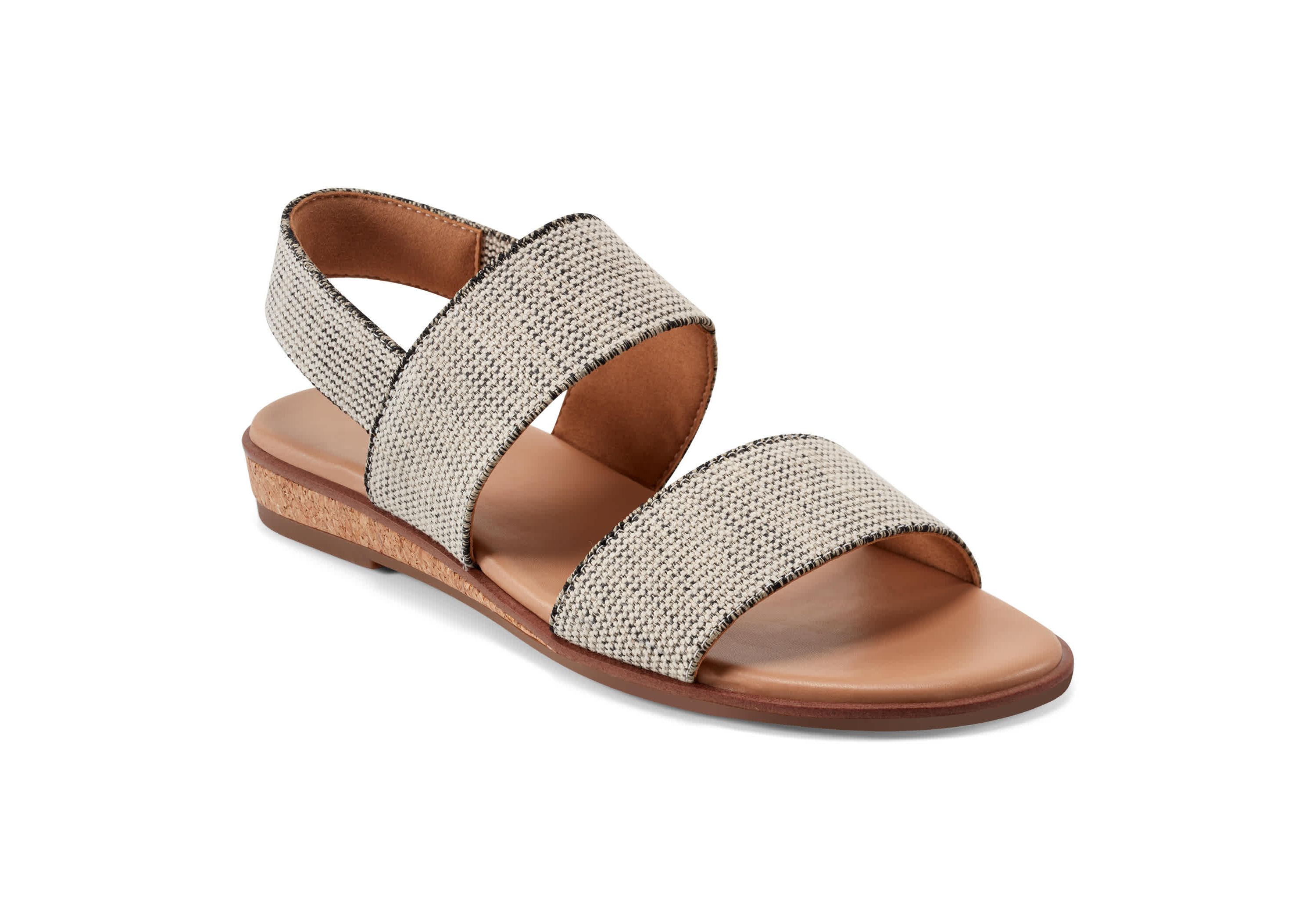 Lana Open Toe Slingback Flat Casual Sandals