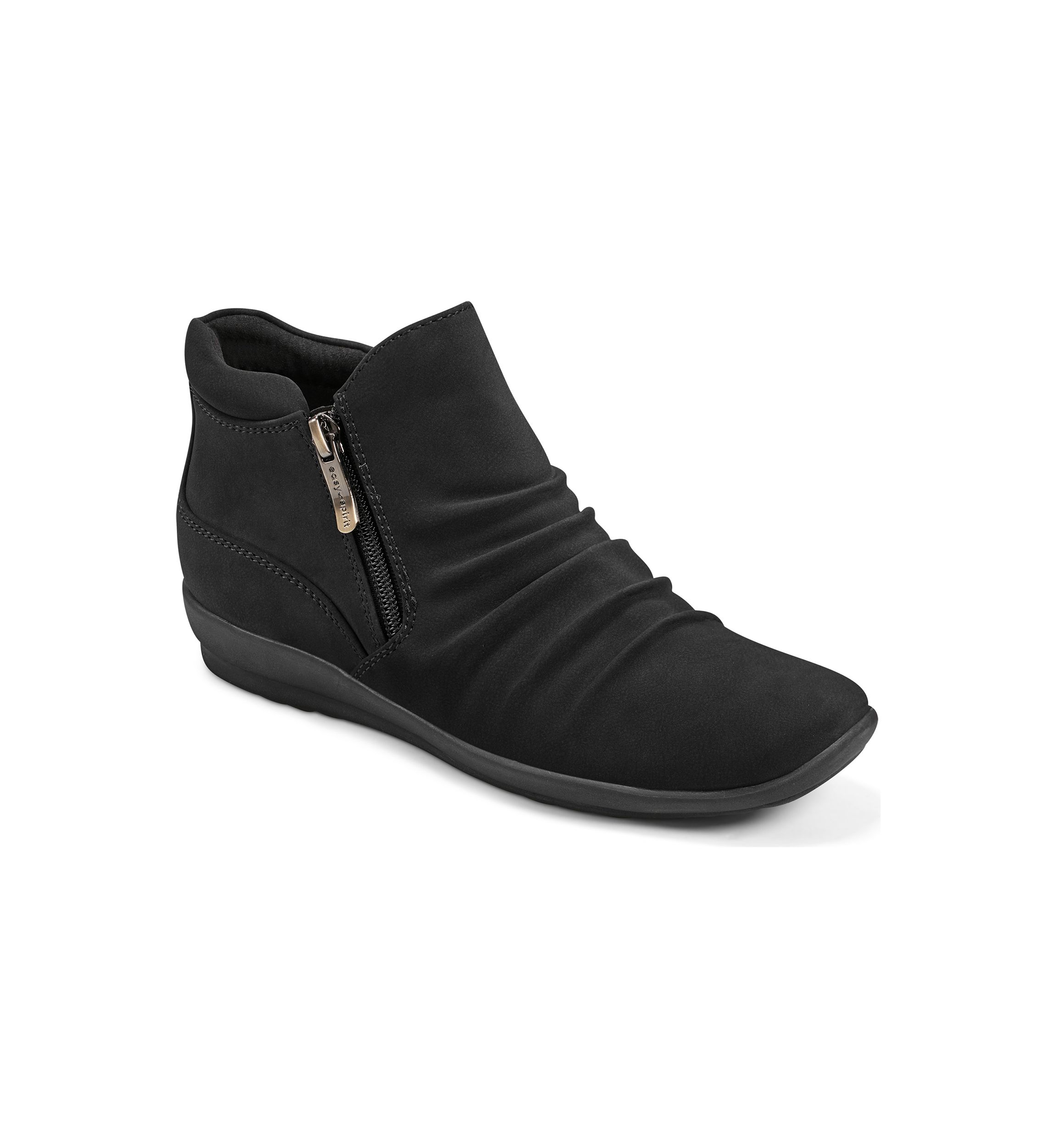 Aleta Side Zipper Casual Flat Booties