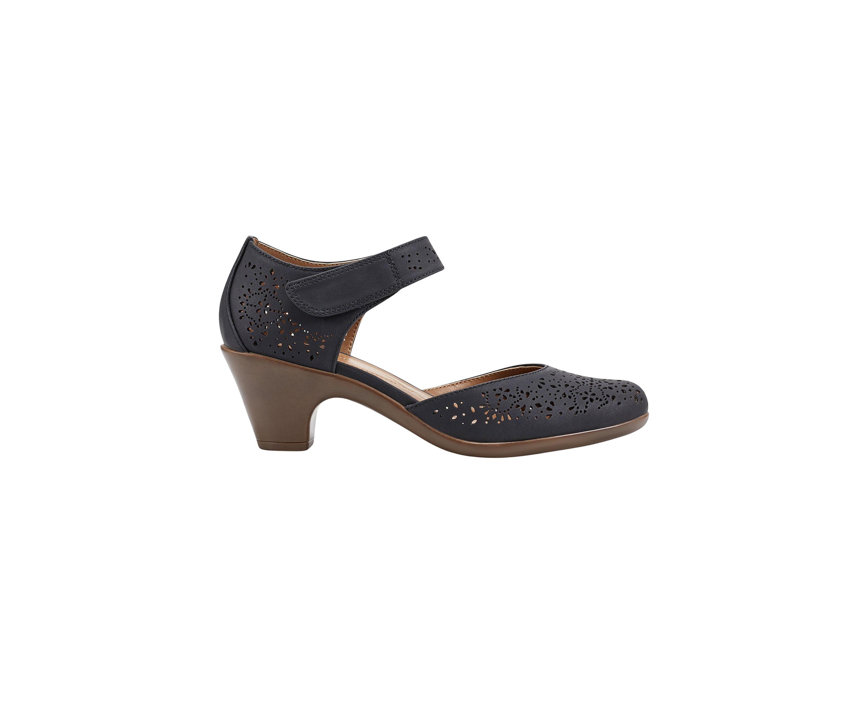 Carlee Round Toe Block Mary Jane Dress Heels
