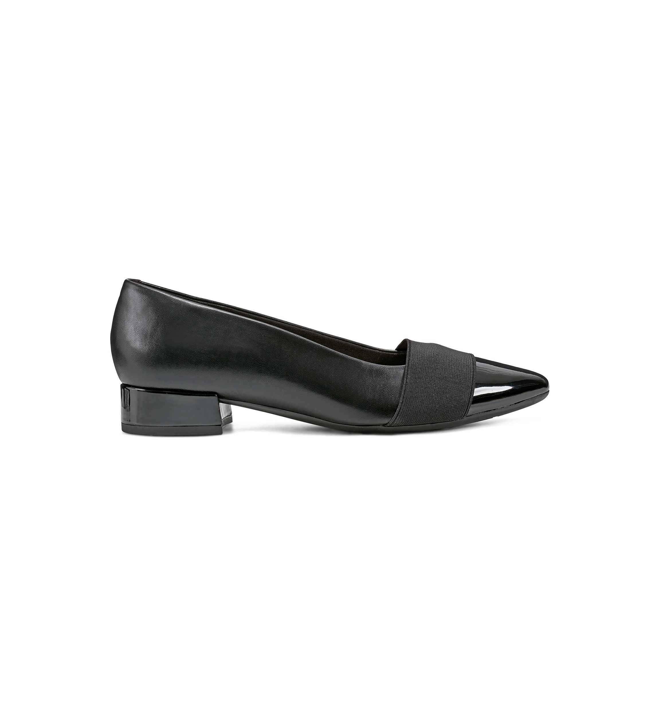 Castle Block Heel Slip On Dress Pumps