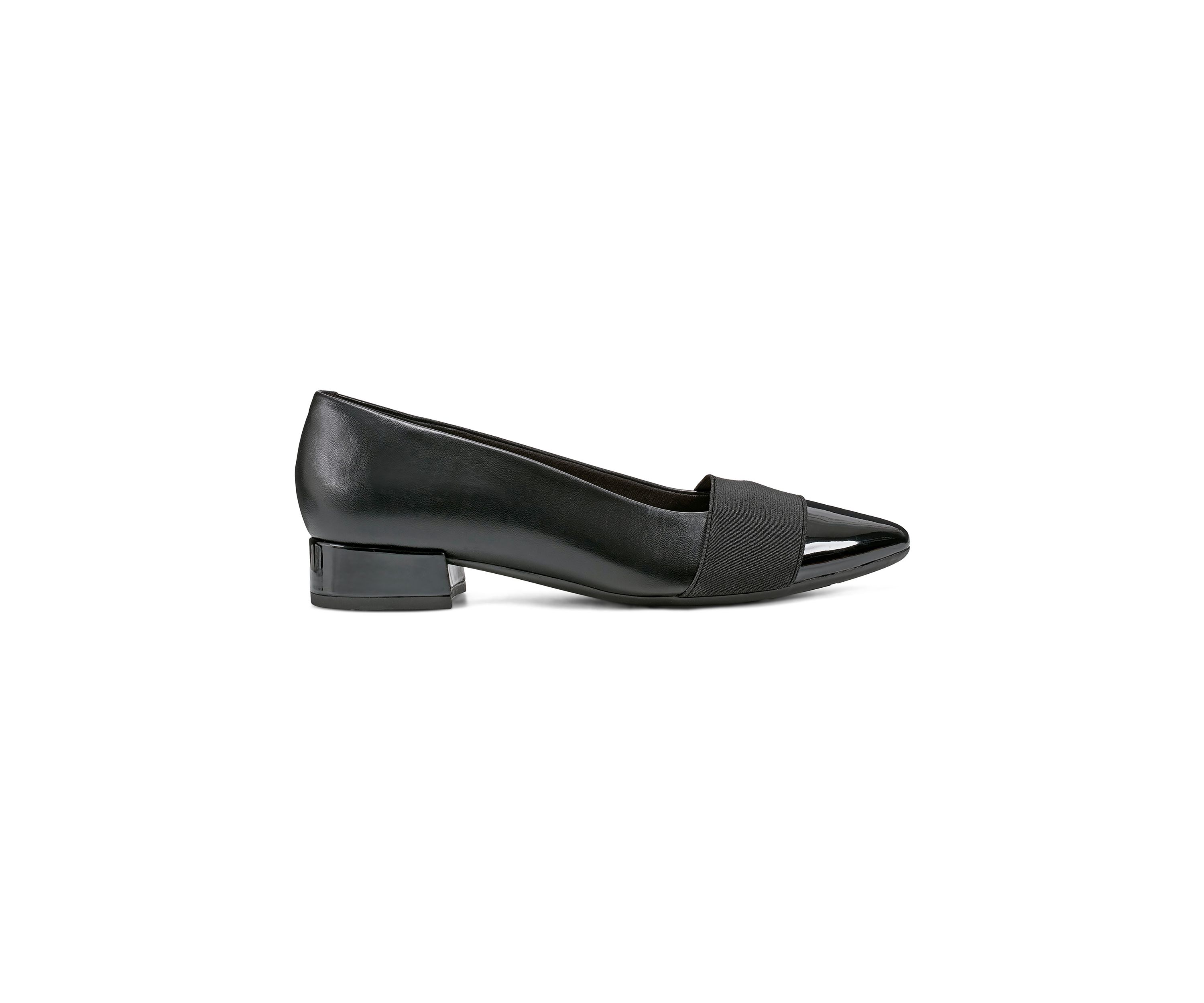Castle Block Heel Slip On Dress Pumps