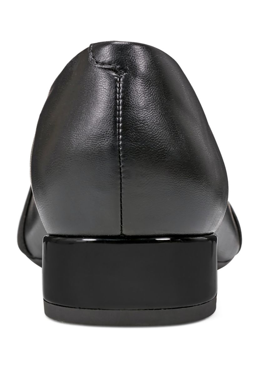 Castle Block Heel Slip On Dress Pumps