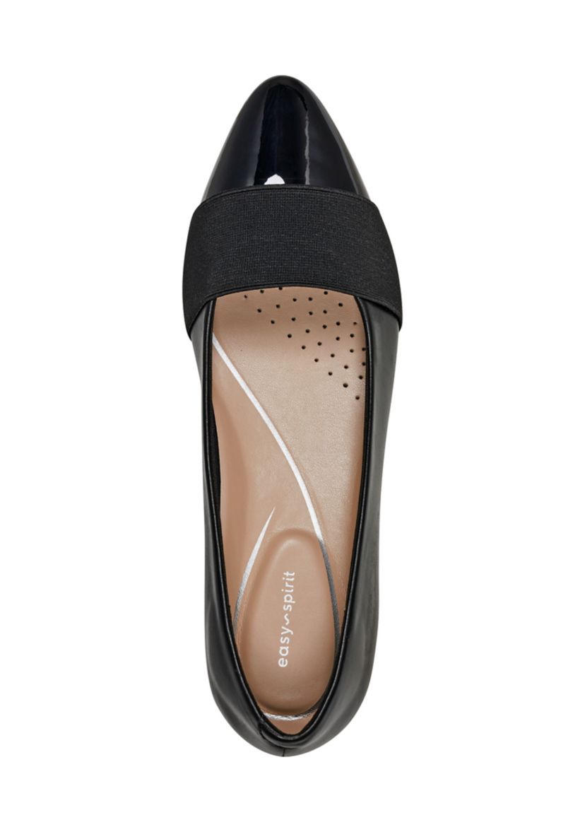 Castle Block Heel Slip On Dress Pumps