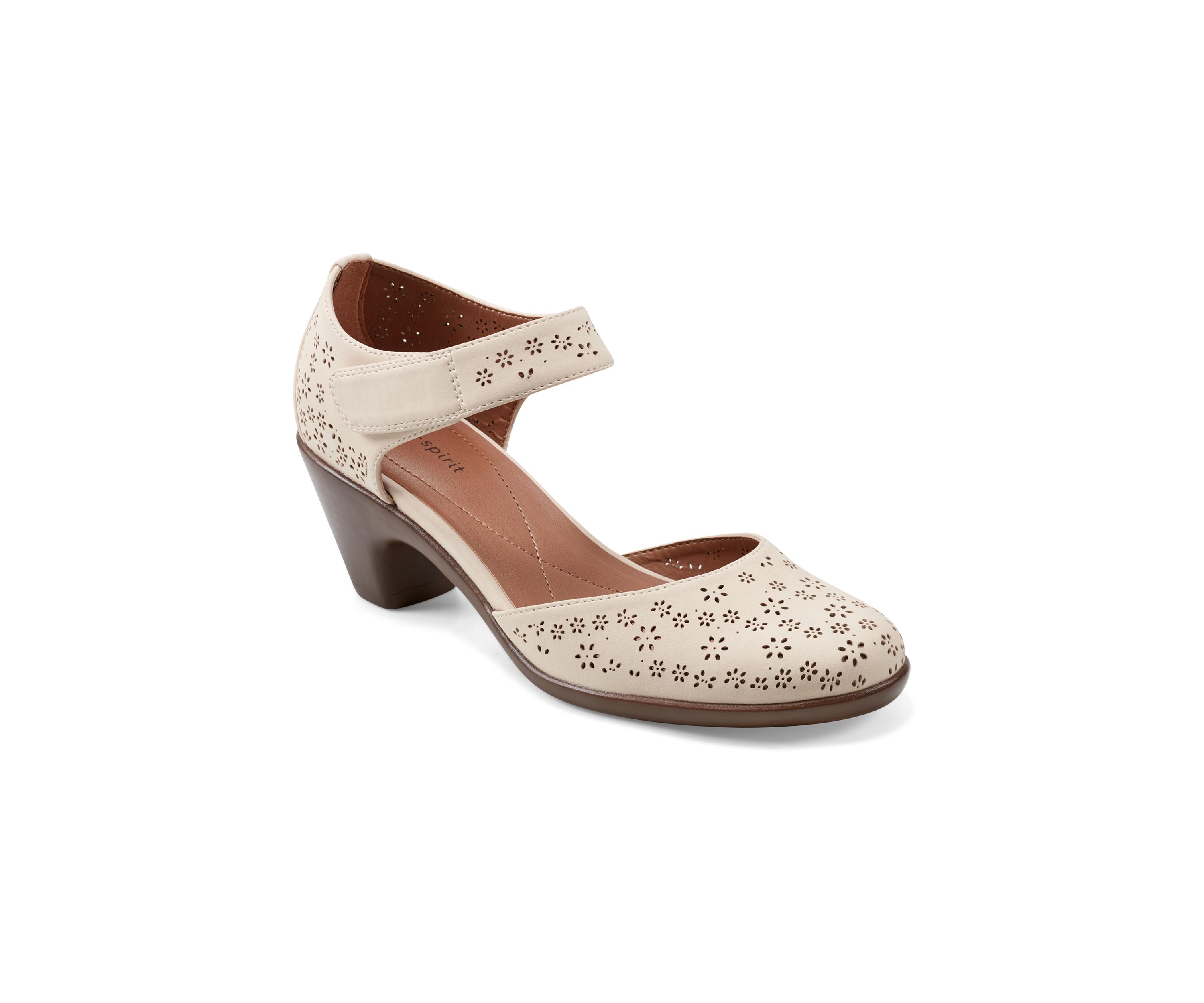 Caty Round Toe Cone Heel Pumps