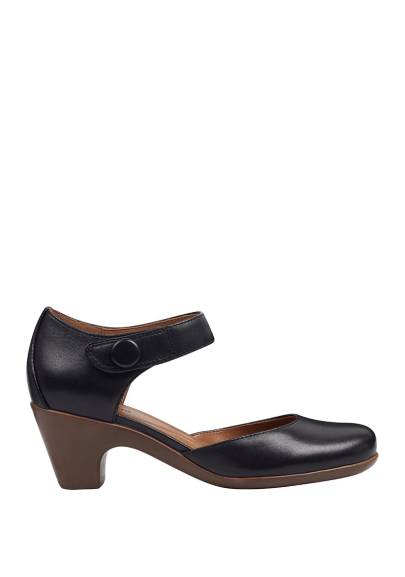 Clarice Mary Jane Block Heel Dress Pumps