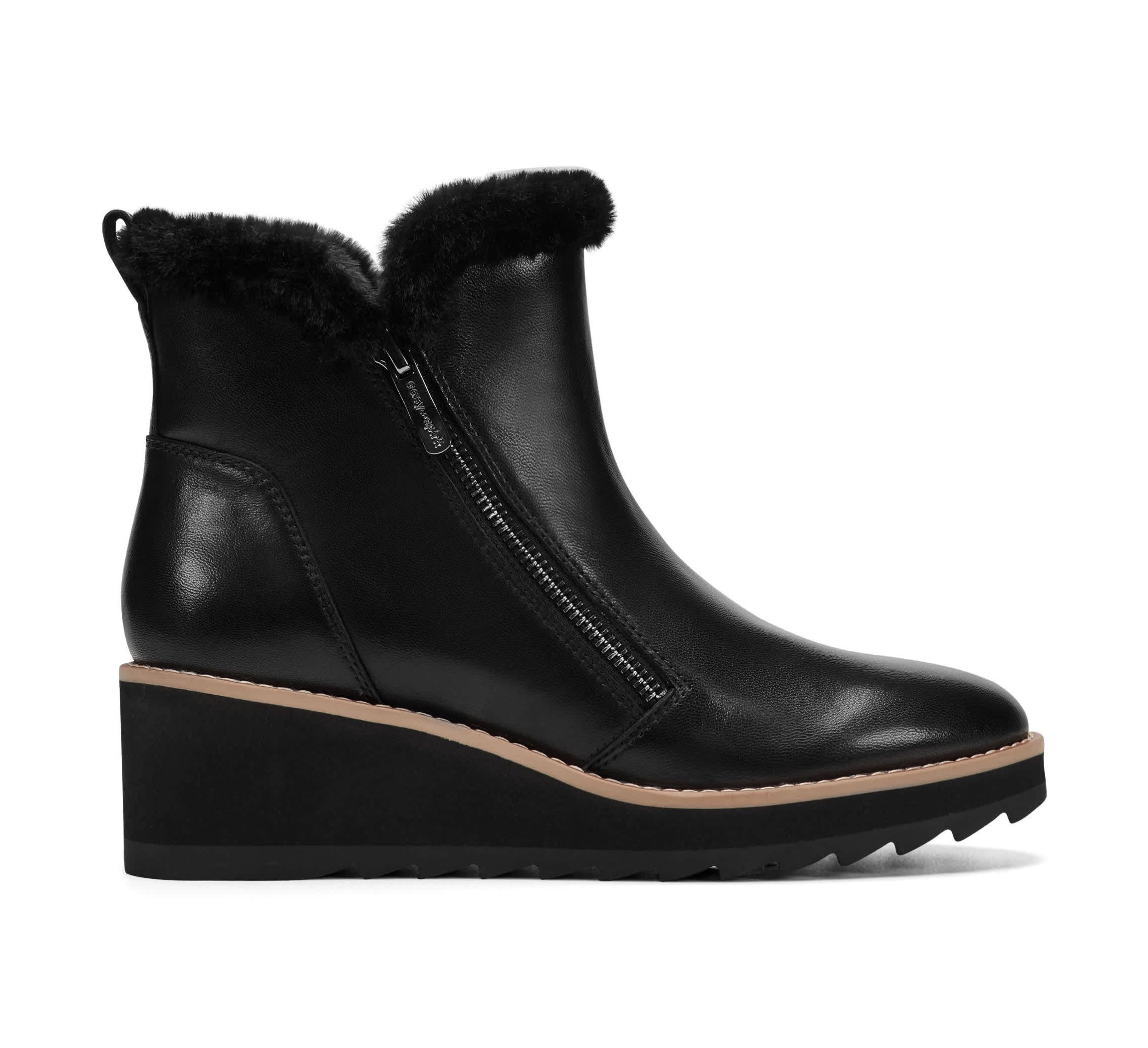 Jane Round Toe Casual Wedge Booties