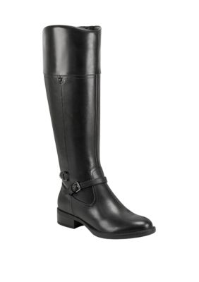 Easy Spirit Women's Leigh Leather Knee-High Boots - Black, Size 7.5 Medium (M)