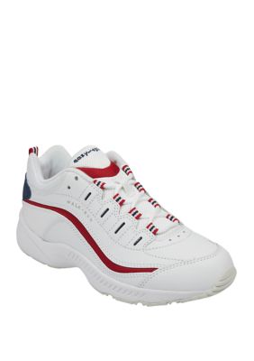 Easy Spirit Women's Romy Round Toe Casual Lace Up Walking Shoes, White, 8.5WW