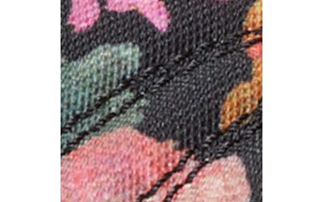 Black Autumn Bloom Print Multi