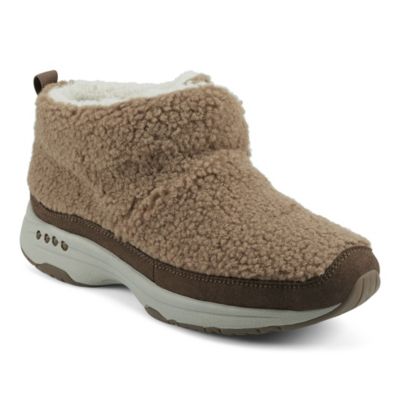 Easy Spirit Women's Trippin Cozy Booties, Light Brown, 6.5WW -  0196825238220