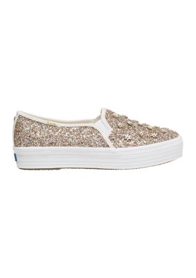 Keds for kate spade new york® Women's Triple Decker Glitter Flower Sneakers  | belk