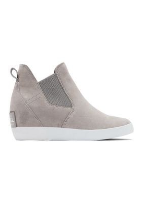 SOREL Women's Out N Aboutâ¢ Slip On Wedge II Booties, White, 9M