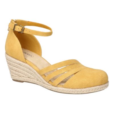 Easy Street Womens Daytona Espadrille Wedges Yellow 85N