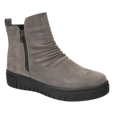 Easy Works by Easy Street Women's Estella Slip Resistant Ankle Boots, Grey, 6W