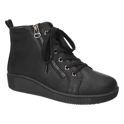 Easy Works by Easy Street Women's Hollyann Slip Resistant Ankle Boots, Black, 10M
