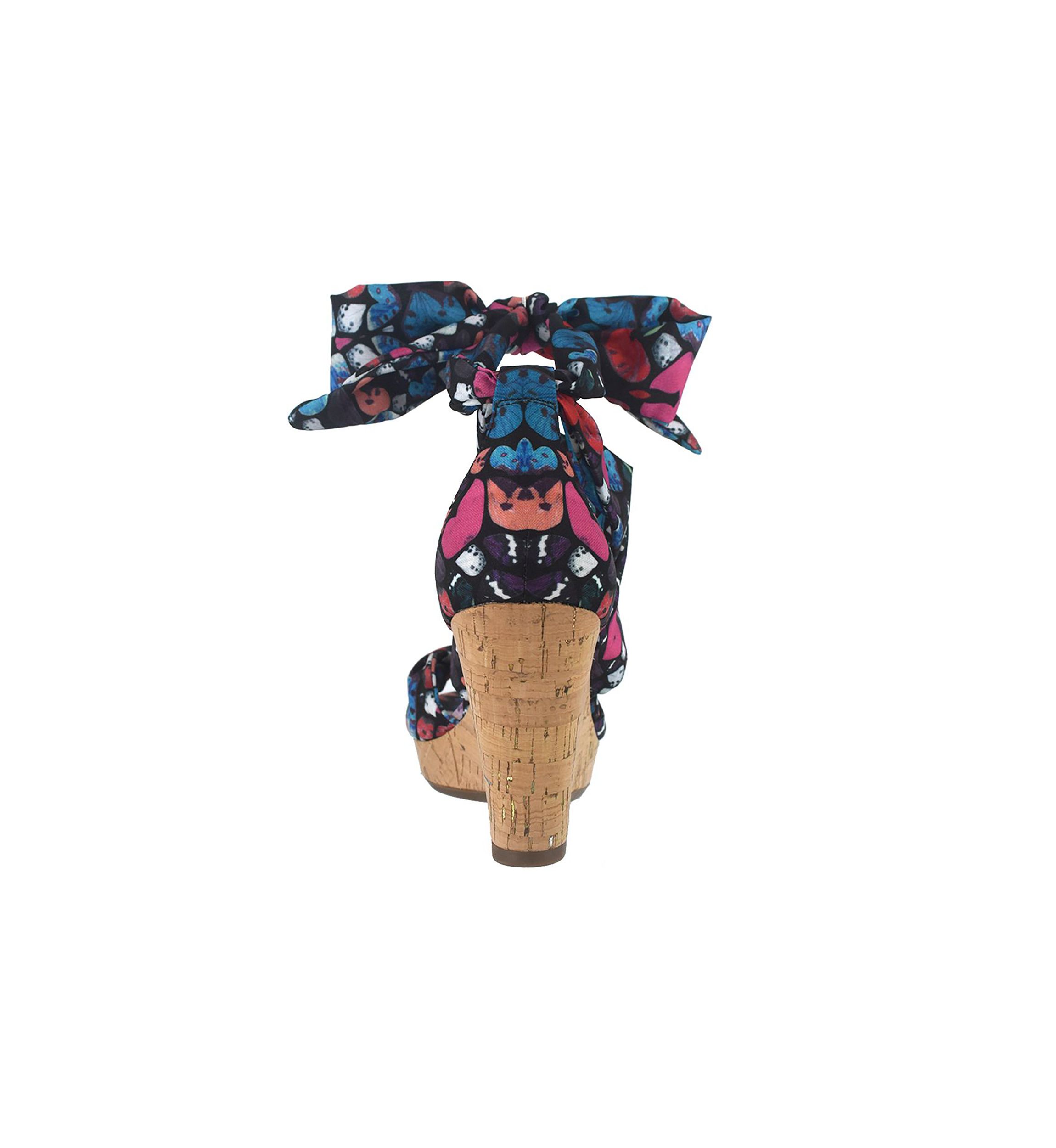 Omyra Ankle Wrap Wedge Sandal with Memory Foam