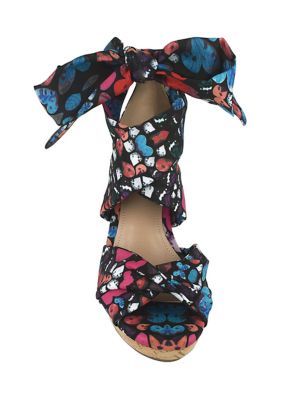 Omyra Ankle Wrap Wedge Sandal with Memory Foam