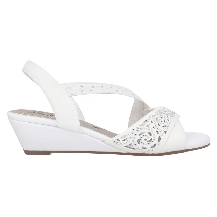 Grace Stretch Wedge Sandal with Memory Foam