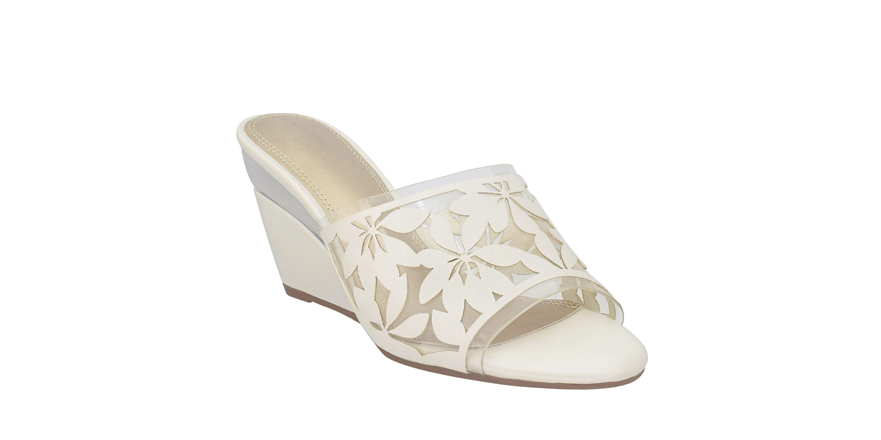 Vasha Floral Slide with Memory Foam