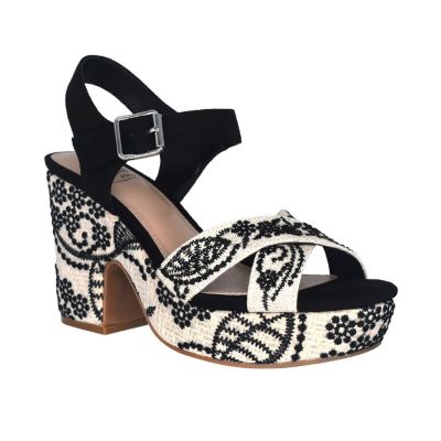 Ozella II Embroidered Platform Sandal with Memory Foam