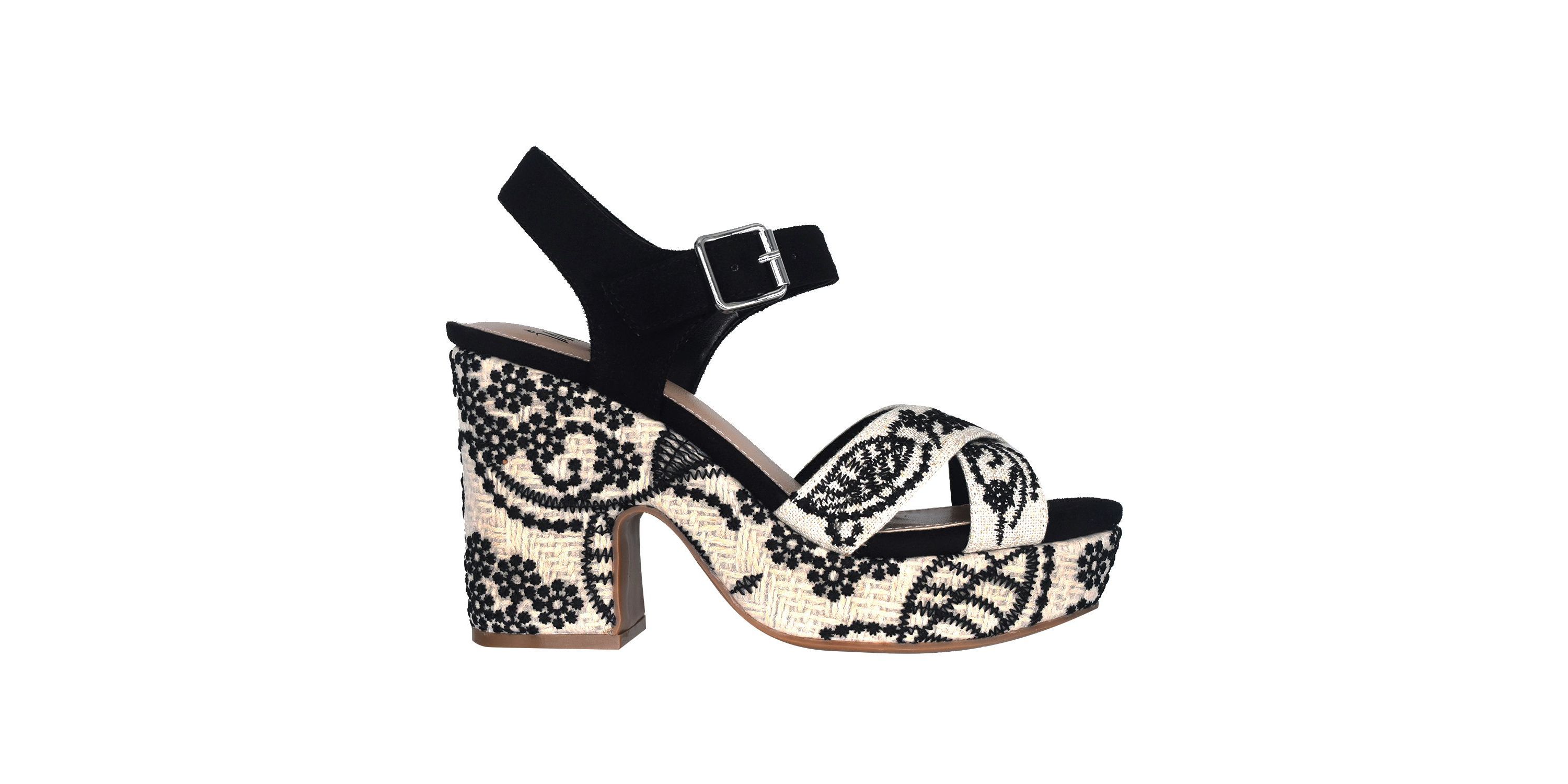 Ozella II Embroidered Platform Sandal with Memory Foam