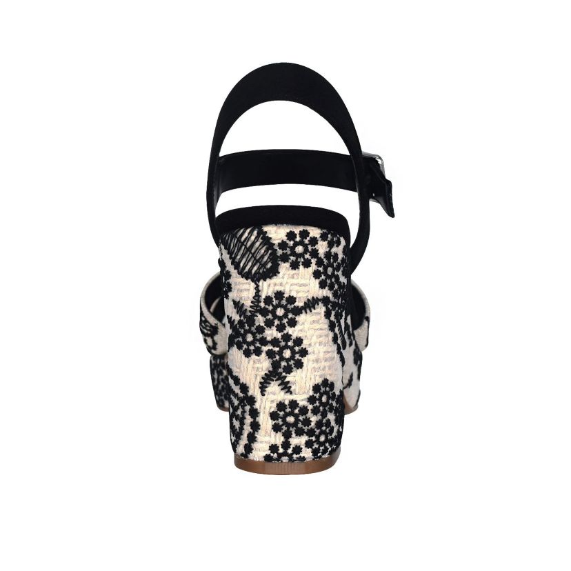 Ozella II Embroidered Platform Sandal with Memory Foam