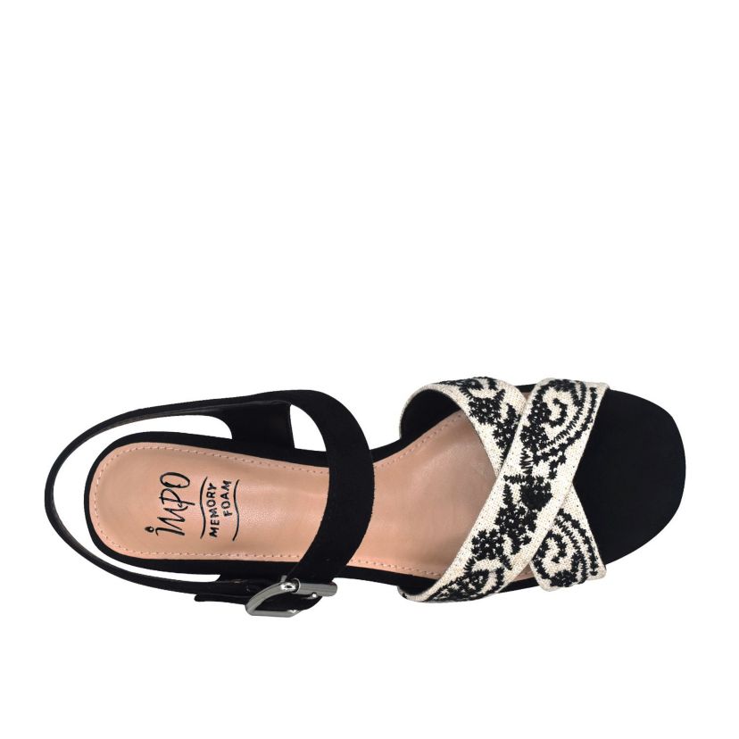 Ozella II Embroidered Platform Sandal with Memory Foam